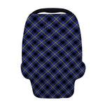 Blue Black And Yellow Plaid Print Baby Seat Cover