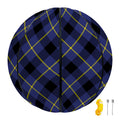 Blue Black And Yellow Plaid Print Basketball