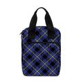 Blue Black And Yellow Plaid Print Bible Tote Bag