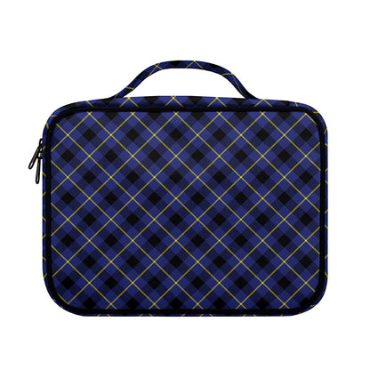 Blue Black And Yellow Plaid Print Briefcase Bible Bag