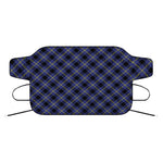 Blue Black And Yellow Plaid Print Car Windshield Snow Cover