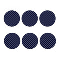 Blue Black And Yellow Plaid Print Coaster Set