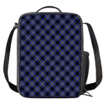 Blue Black And Yellow Plaid Print Crossbody Lunch Bag