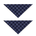 Blue Black And Yellow Plaid Print Dog Bandana