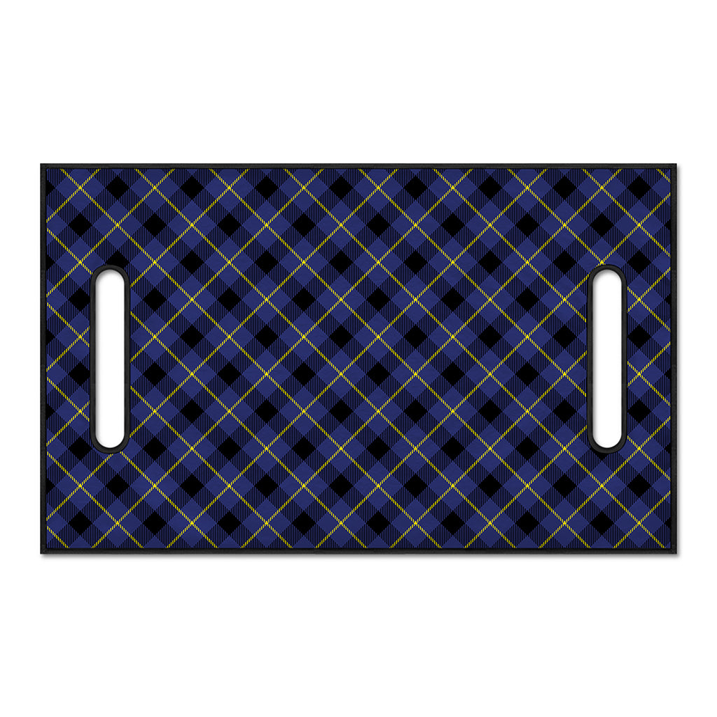 Blue Black And Yellow Plaid Print Golf Cart Seat Cover