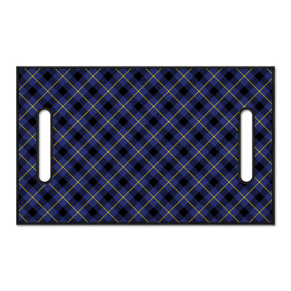 Blue Black And Yellow Plaid Print Golf Cart Seat Cover