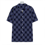 Blue Black And Yellow Plaid Print Hawaiian Shirt