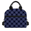 Blue Black And Yellow Plaid Print Insulated Lunch Bag