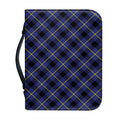 Blue Black And Yellow Plaid Print Leather Bible Cover