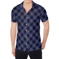 Blue Black And Yellow Plaid Print Men's Shirt