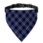 Blue Black And Yellow Plaid Print Over The Collar Dog Bandana