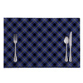 Blue Black And Yellow Plaid Print Placemat
