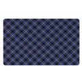 Blue Black And Yellow Plaid Print Polyester Doormat