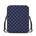 Blue Black And Yellow Plaid Print Rectangular Crossbody Bag