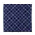 Blue Black And Yellow Plaid Print Silk Bandana