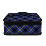Blue Black And Yellow Plaid Print Small Lunch Bag