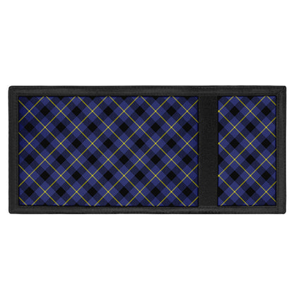 Blue Black And Yellow Plaid Print Trifold Wallet
