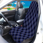 Blue Black And Yellow Plaid Print Waterproof Car Seat Cover