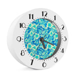 Blue Blossom Tropical Pattern Print Alarm Clock