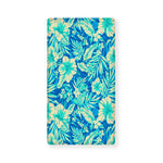 Blue Blossom Tropical Pattern Print Baby Crib Sheet