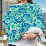 Blue Blossom Tropical Pattern Print Baby Seat Cover