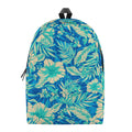 Blue Blossom Tropical Pattern Print School Backpack