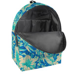 Blue Blossom Tropical Pattern Print Backpack