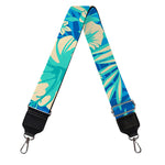 Blue Blossom Tropical Pattern Print Bag Strap