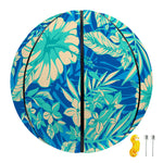 Blue Blossom Tropical Pattern Print Basketball
