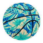 Blue Blossom Tropical Pattern Print Basketball