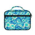 Blue Blossom Tropical Pattern Print Briefcase Bible Bag