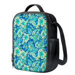 Blue Blossom Tropical Pattern Print Crossbody Lunch Bag