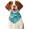 Blue Blossom Tropical Pattern Print Dog Bandana