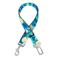 Blue Blossom Tropical Pattern Print Dog Seat Belt