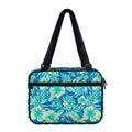 Blue Blossom Tropical Pattern Print Double Strap Bible Bag