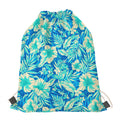 Blue Blossom Tropical Pattern Print Drawstring Bag