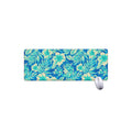 Blue Blossom Tropical Pattern Print Extended Mouse Pad