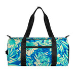 Blue Blossom Tropical Pattern Print Gym Bag