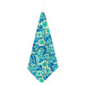 Blue Blossom Tropical Pattern Print Hand Towel