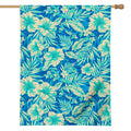 Blue Blossom Tropical Pattern Print House Flag