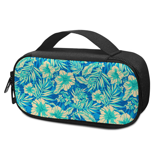 Blue Blossom Tropical Pattern Print Insulin Cooler Travel Case