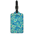 Blue Blossom Tropical Pattern Print Luggage Tag