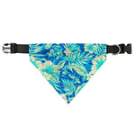 Blue Blossom Tropical Pattern Print Over The Collar Dog Bandana