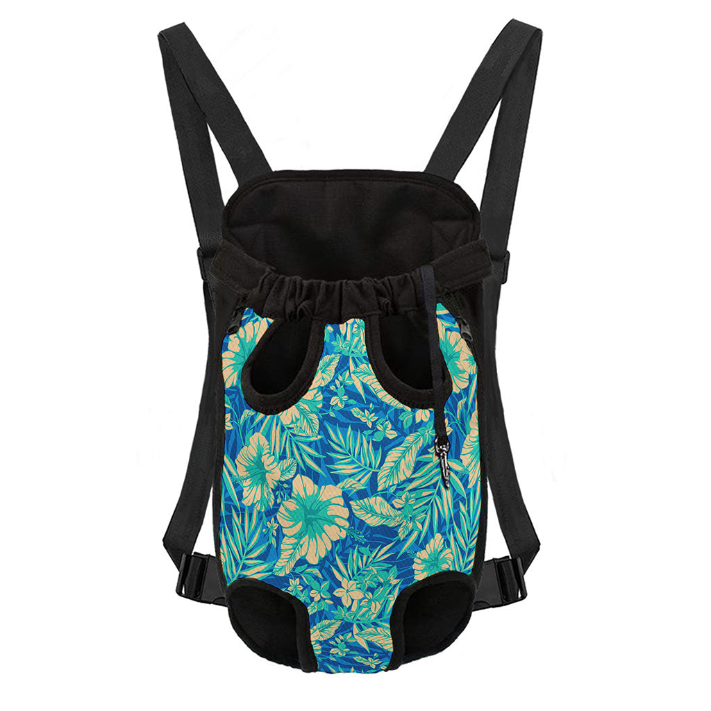 Blue Blossom Tropical Pattern Print Pet Carrier Backpack