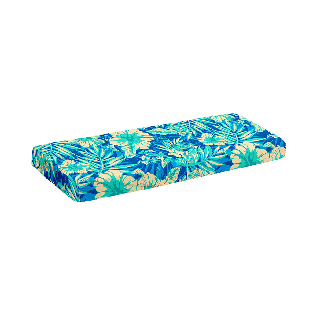 Blue Blossom Tropical Pattern Print Piano Keyboard Cover