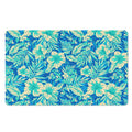 Blue Blossom Tropical Pattern Print Polyester Doormat