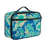 Blue Blossom Tropical Pattern Print Portable Lunch Bag