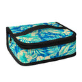Blue Blossom Tropical Pattern Print Small Lunch Bag