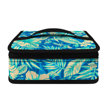 Blue Blossom Tropical Pattern Print Small Lunch Bag