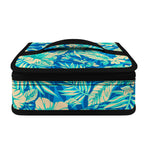Blue Blossom Tropical Pattern Print Small Lunch Bag